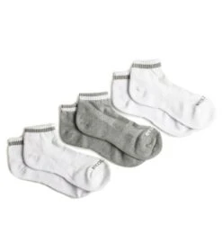 Ecolite Active Cotton Socks 3 Pack - Unisex White / Grey