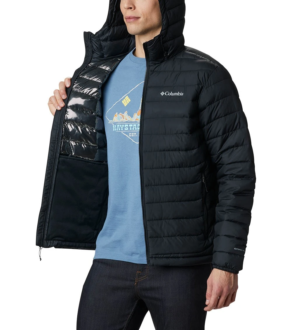 Columbia Powder Lite Hooded Insulated Jacket - Mens Black 7 Columbia Powder Lite Hooded Insulated Jacket - Mens Black - Image 5