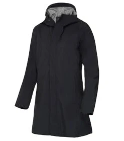 Ecolite Trench Long Rain Jacket - Womens Black