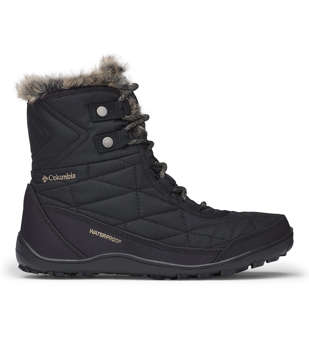 Columbia Minx Shorty III Insulated Winter Boots - Womens Black / Pebble 3 Columbia Minx Shorty III Insulated Winter Boots - Womens Black / Pebble