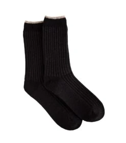 Ecolite Merino Ribbed Trekker Socks (sz 6-11) - Mens Black