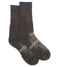 Ecolite Merino Performance Trekking Socks (sz 6-11) - Mens Brown / Blue Stripe