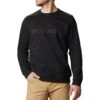 Columbia Logo Fleece Crew - Mens Black Puff Logo -Columbia Outfit Shop 1637253655 1884931 011 1