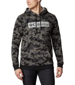 Columbia Columbia Logo Printed Hoodie - Mens Black Camo