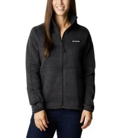 Columbia Sweater Weather Fleece Full Zip Jacket - Womens Black Heather