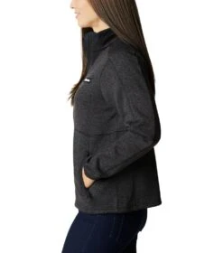 Columbia Sweater Weather Fleece Full Zip Jacket - Womens Black Heather -Columbia Outfit Shop 1651676165 1958931 010 3
