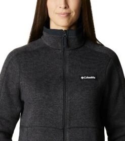 Columbia Sweater Weather Fleece Full Zip Jacket - Womens Black Heather -Columbia Outfit Shop 1651676166 1958931 010 4