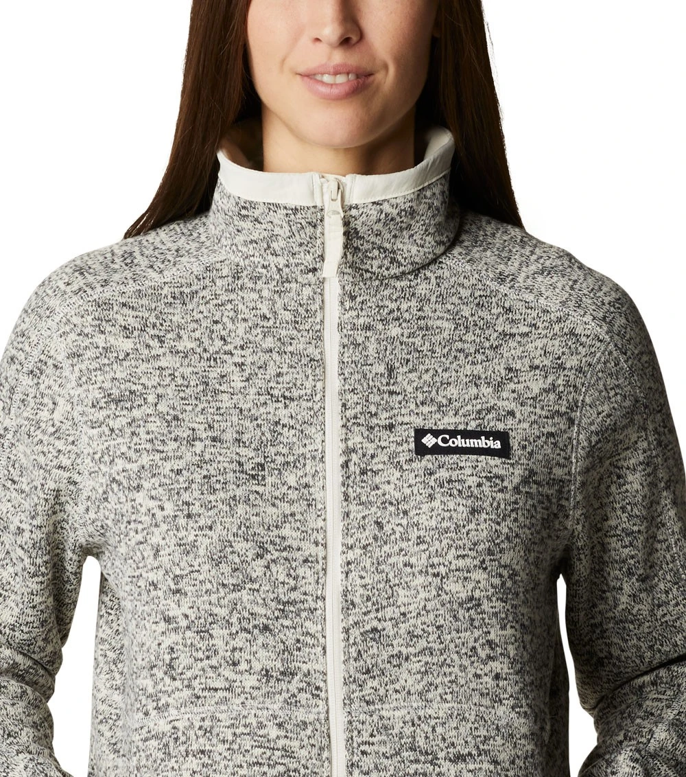 Columbia Sweater Weather Fleece Full Zip Jacket - Womens Chalk Heather 6 Columbia Sweater Weather Fleece Full Zip Jacket - Womens Chalk Heather - Image 4