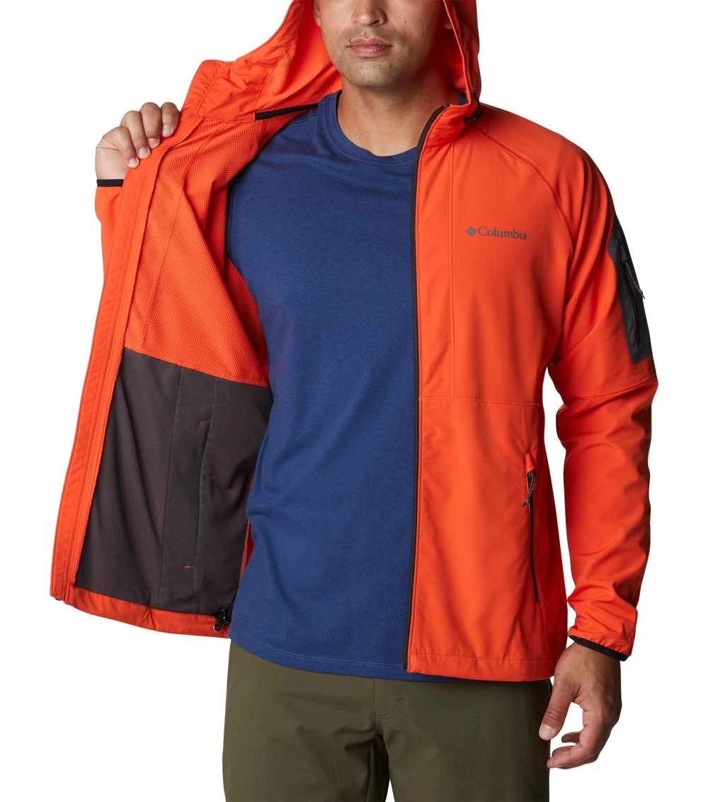 Columbia Tall Heights Hooded Softshell Jacket - Mens Red Quartz 7 Columbia Tall Heights Hooded Softshell Jacket - Mens Red Quartz - Image 5