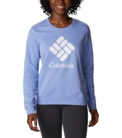 Columbia Columbia Trek Graphic Crew Sweatshirt - Womens Serenity Stacked Gem