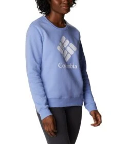 Columbia Columbia Trek Graphic Crew Sweatshirt - Womens Serenity Stacked Gem -Columbia Outfit Shop 1652433966 1959861 567 5