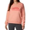 Columbia Columbia Trek Graphic Crew Sweatshirt - Womens Coral Reef Rainbow