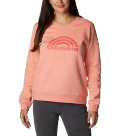 Columbia Columbia Trek Graphic Crew Sweatshirt - Womens Coral Reef Rainbow