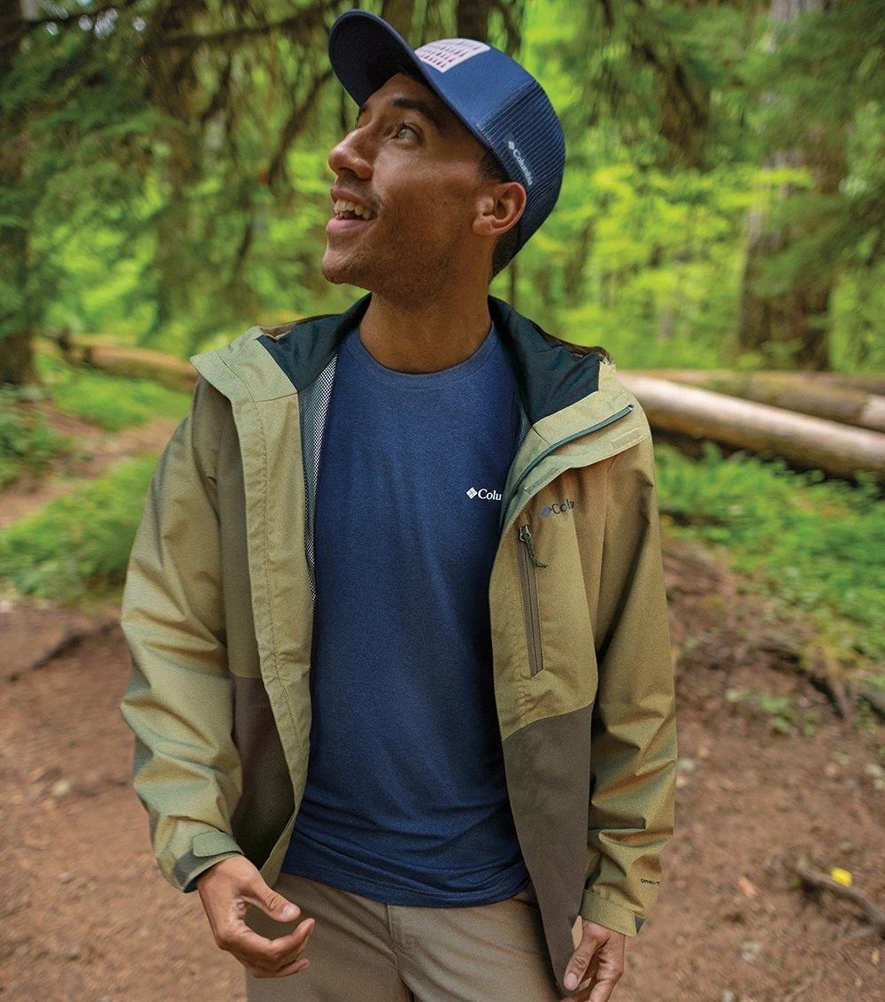 Columbia Hikebound Rain Jacket - Mens Savory / Stone Green 10 Columbia Hikebound Rain Jacket - Mens Savory / Stone Green - Image 8