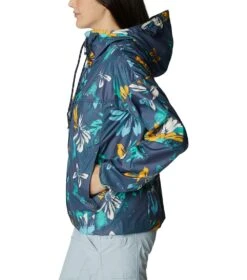 Columbia Flash Challenger Novelty Windbreaker Jacket - Womens Nocturnal Daisy Party Multi Print -Columbia Outfit Shop 1665401616 1989501 467 3