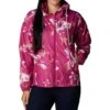 Columbia Flash Challenger Novelty Windbreaker Jacket - Womens Wild Fuchsia Daisy Party Print