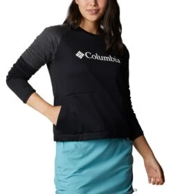 Columbia Windgates Crew Sweatshirt - Womens Black / Black Heather -Columbia Outfit Shop 1665401671 1991791 010 5