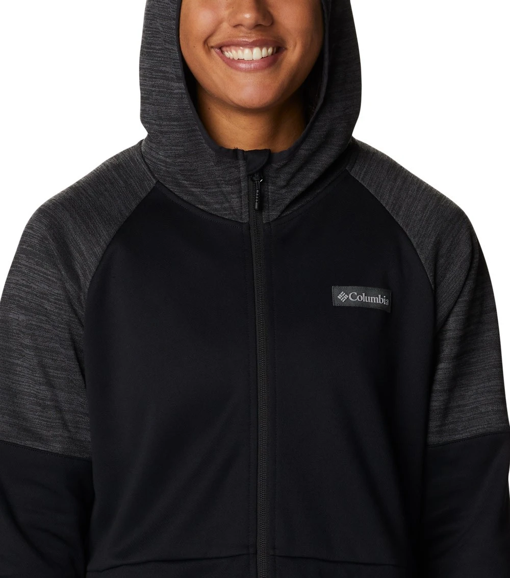 Columbia Windgates Full Zip Fleece Jacket - Womens Black / Black Heather 6 Columbia Windgates Full Zip Fleece Jacket - Womens Black / Black Heather - Image 4