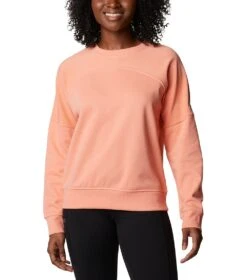 Columbia Columbia Lodge French Terry Crew Sweatshirt - Womens Coral Reef