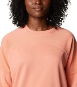 Columbia Columbia Lodge French Terry Crew Sweatshirt - Womens Coral Reef -Columbia Outfit Shop 1665401732 1992441 879 4
