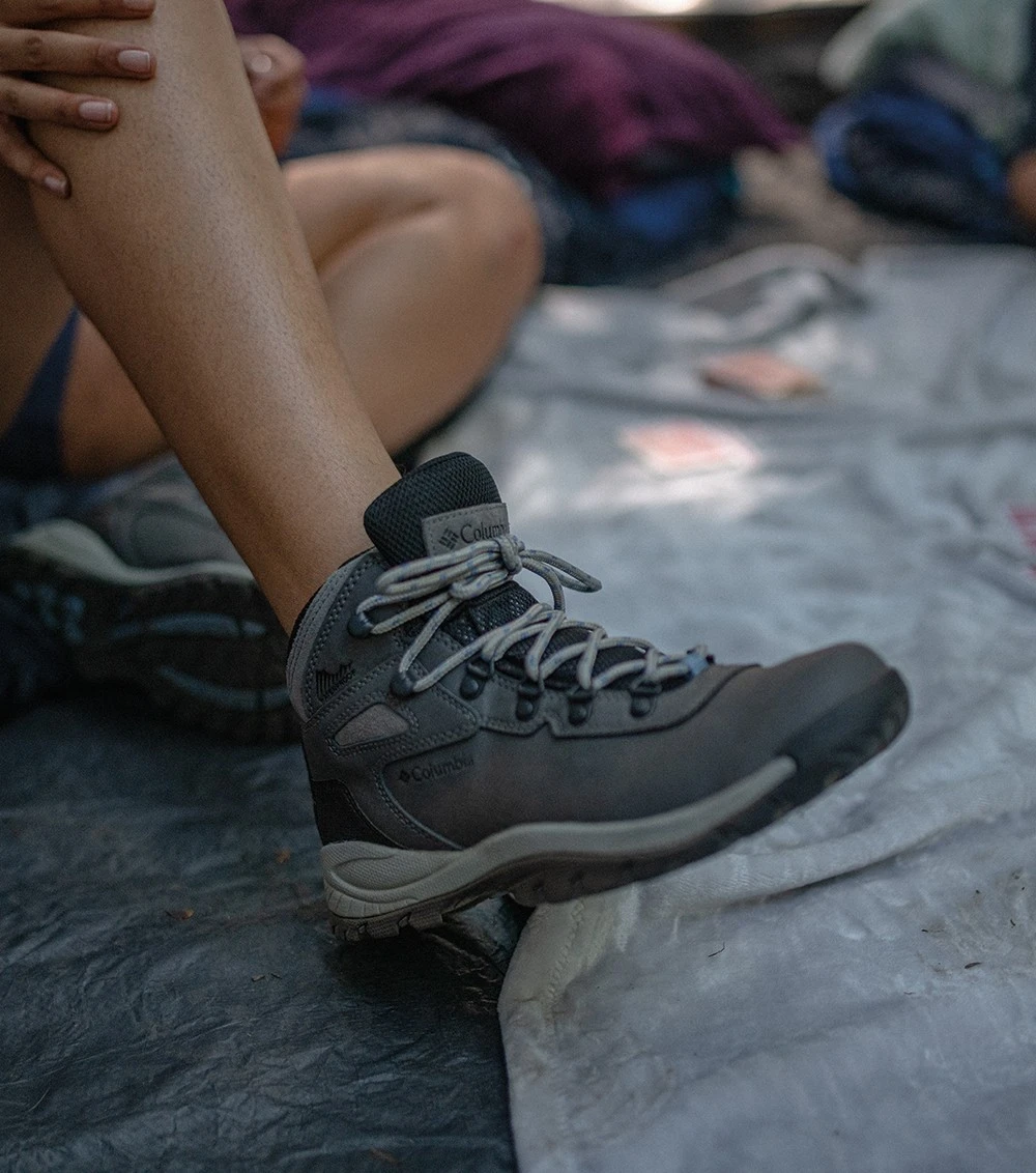 Columbia Newton Ridge Plus Waterproof Hiking Boots - Womens Quarry / Cool Wave 12 Columbia Newton Ridge Plus Waterproof Hiking Boots - Womens Quarry / Cool Wave - Image 10