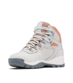 Columbia Newton Ridge Canvas Waterproof Hiking Boots - Womens Nimbus Grey / Coral Glow -Columbia Outfit Shop 1665569790 1889141 043 4