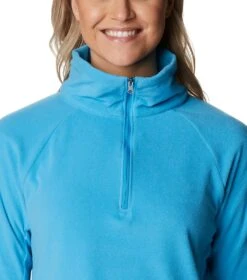 Columbia Glacial IV Half Zip Fleece Top - Womens Blue Chill -Columbia Outfit Shop 1666027400 1802201 422 4