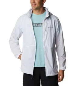Front Page 48 Columbia Alpine Chill Windbreaker Jacket - Mens White / Columbia Grey Stripe