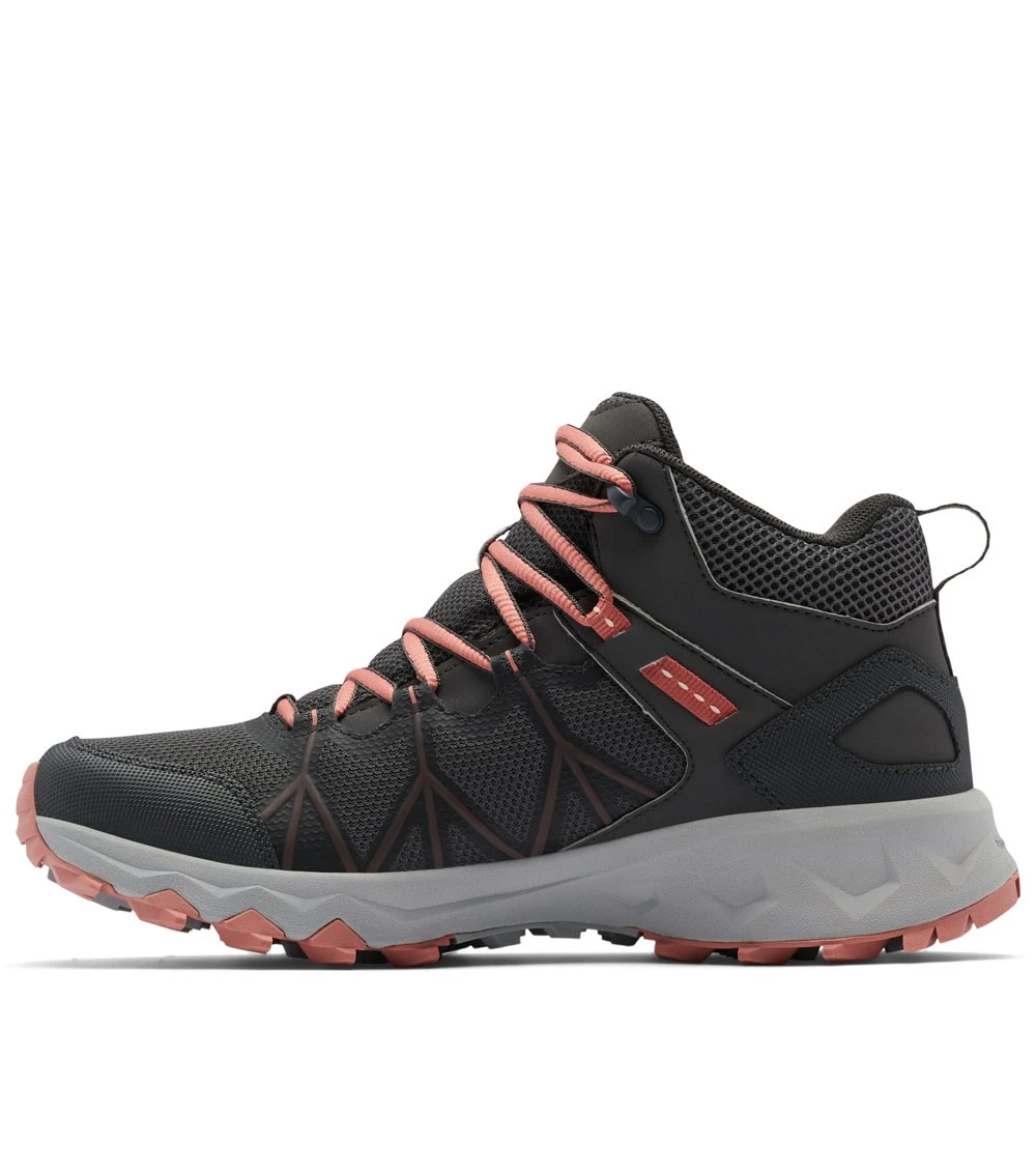 Columbia Peakfreak II Mid OutDry Hiking Shoe - Womens Dark Grey / Dark Coral 5 Columbia Peakfreak II Mid OutDry Hiking Shoe - Womens Dark Grey / Dark Coral - Image 3