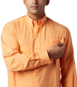 Columbia PFG Tamiami II Long Sleeve Shirt - Mens Bright Nectar -Columbia Outfit Shop 1667905452 FM7253 873 4