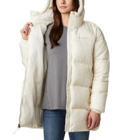 Columbia Puffect Mid Hooded Insulated Puffer Jacket - Womens Chalk -Columbia Outfit Shop 1667920261 1864791 191 5