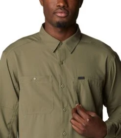 Columbia Silver Ridge Utility Lite L/S Shirt - Mens Stone Green -Columbia Outfit Shop 1668695784 2012931 397 4