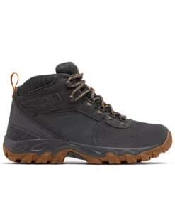Front Page 3 Columbia Newton Ridge Plus II Suede Waterproof Hiking Boots - Mens Dark Grey / Gold Amber