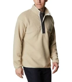 Columbia Helvetia Half Snap Retro Fleece Pullover - Mens Ancient Fossil -Columbia Outfit Shop 1669913136 1889851 271 5