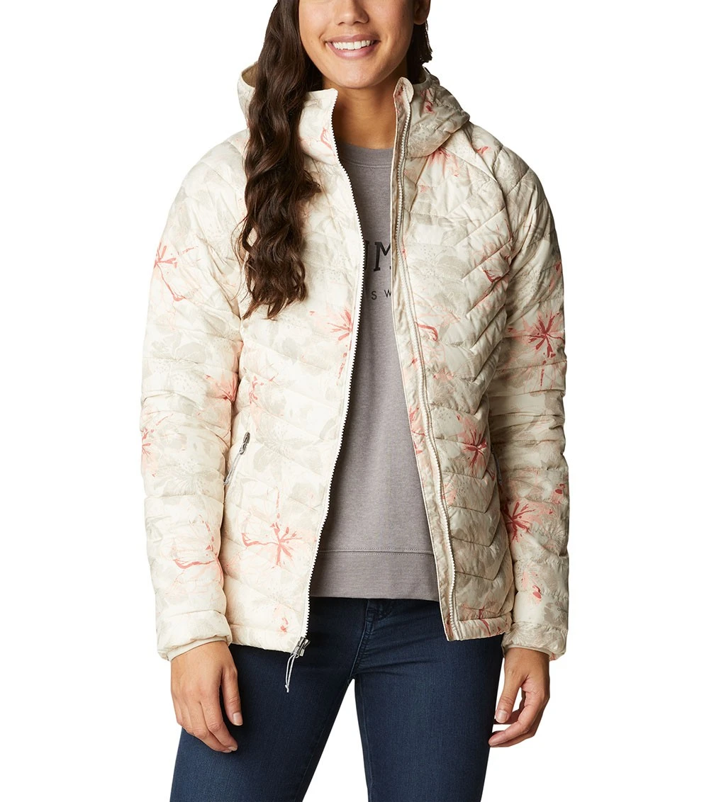 Columbia Powder Lite Hooded Insulated Jacket - Womens Chalk Aurelian Print 10 Columbia Powder Lite Hooded Insulated Jacket - Womens Chalk Aurelian Print - Image 8