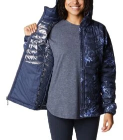Columbia Powder Lite Hooded Insulated Jacket - Womens Nocturnal Aurelian Print -Columbia Outfit Shop 1669998632 1699071 474 5