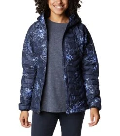 Columbia Powder Lite Hooded Insulated Jacket - Womens Nocturnal Aurelian Print -Columbia Outfit Shop 1669998637 1699071 474 8