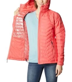 Columbia Powder Lite Hooded Insulated Jacket - Womens Blush Pink -Columbia Outfit Shop 1669998642 1699071 614 5