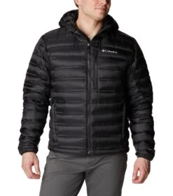 Columbia Pebble Peak Down Hooded Insulated Jacket - Mens Black