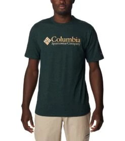Columbia CSC Basic Logo S/S Tee - Mens Spruce Heather / CSC Retro Logo