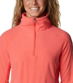 Columbia Glacial IV Half Zip Fleece Top - Womens Blush Pink -Columbia Outfit Shop 1674051586 1802201 614 4