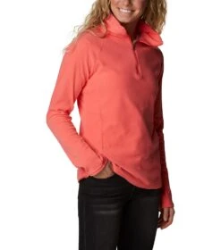 Columbia Glacial IV Half Zip Fleece Top - Womens Blush Pink -Columbia Outfit Shop 1674051587 1802201 614 5