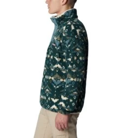 Columbia Helvetia Half Snap Retro Fleece Pullover - Mens Spruce Rocky Mountain Print -Columbia Outfit Shop 1674051602 1889851 370 3