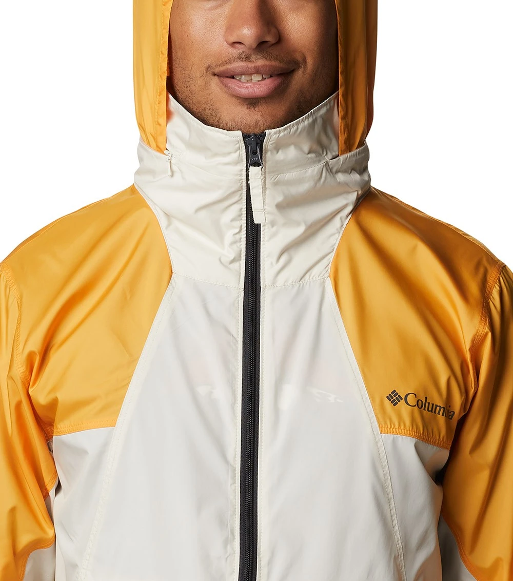Columbia Point Park Windbreaker Jacket - Mens Chalk / Mango 6 Columbia Point Park Windbreaker Jacket - Mens Chalk / Mango - Image 4