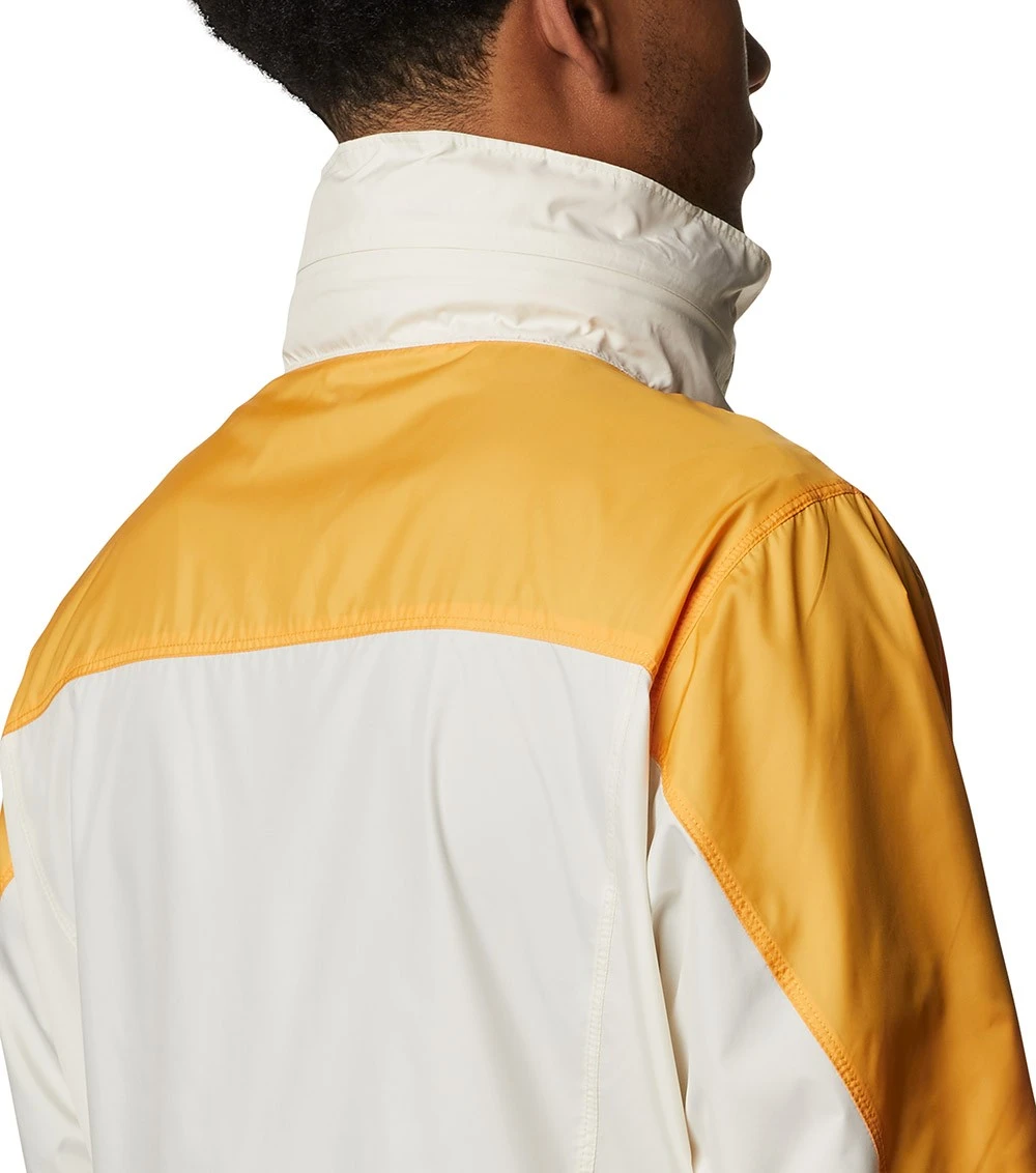 Columbia Point Park Windbreaker Jacket - Mens Chalk / Mango 8 Columbia Point Park Windbreaker Jacket - Mens Chalk / Mango - Image 6