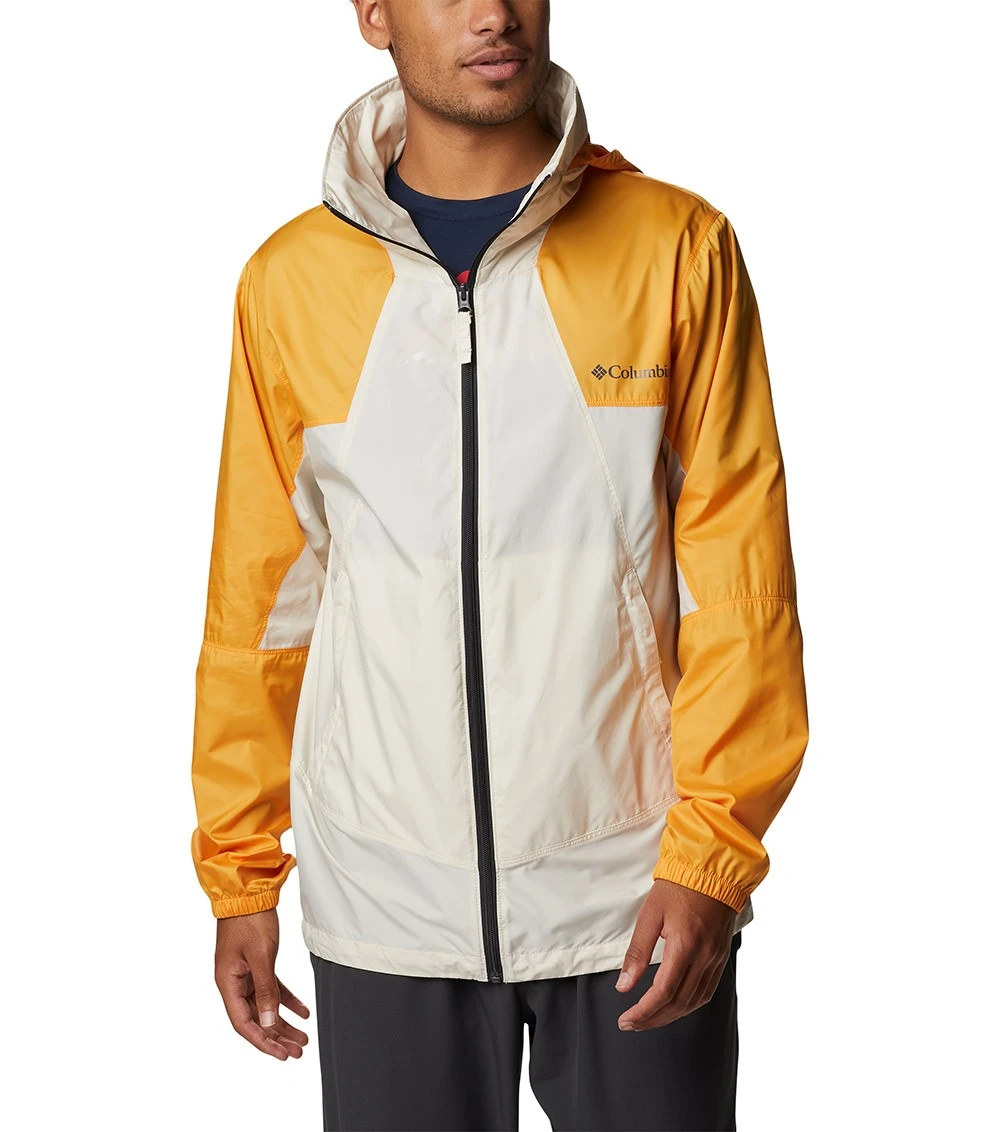 Columbia Point Park Windbreaker Jacket - Mens Chalk / Mango 10 Columbia Point Park Windbreaker Jacket - Mens Chalk / Mango - Image 8
