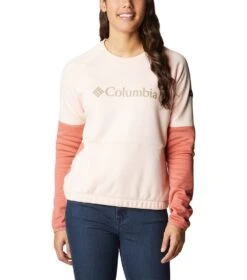 Columbia Windgates Crew Sweatshirt - Womens Peach Blossom / Dark Coral