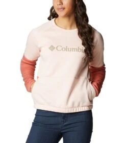 Columbia Windgates Crew Sweatshirt - Womens Peach Blossom / Dark Coral -Columbia Outfit Shop 1674051653 1991791 890 5