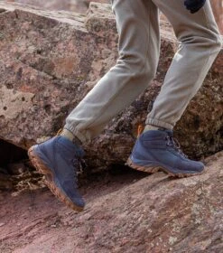 Columbia Newton Ridge Plus II Suede Waterproof Hiking Boots - Mens Dark Grey / Gold Amber -Columbia Outfit Shop 1675433164 BM2812 090 12