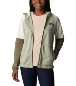 Columbia Windgates Full Zip Fleece Jacket - Womens Safari / Chalk / Stone -Columbia Outfit Shop 1676026829 1991801 348 6
